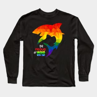 Rainbow Shark Long Sleeve T-Shirt